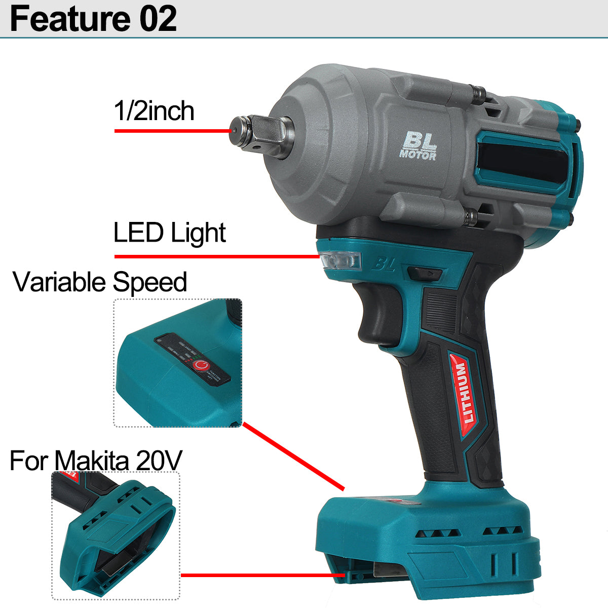 Cordless Electric Impact Wrench with High Torque Performance - Smarsty