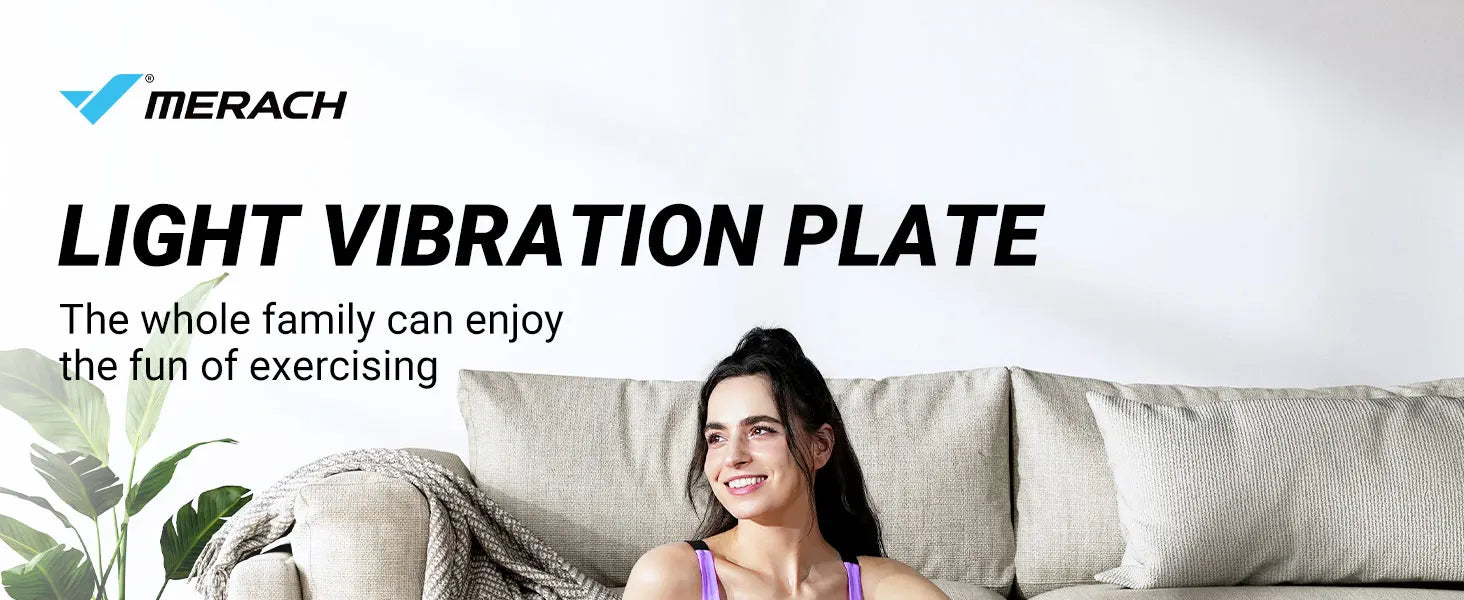MERACH Vibration Plate Exercise Machine with Light Whole Body Workout Power Vibrate Platform Vibration Plate Lymphatic Drainage - Smarsty