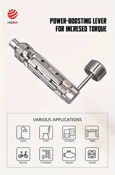 VMAN Precision Multi-function Screwdriver Set Magnetic Phillips Torx Drill Bit with Power Settings for Outdoor Home Daily Repair