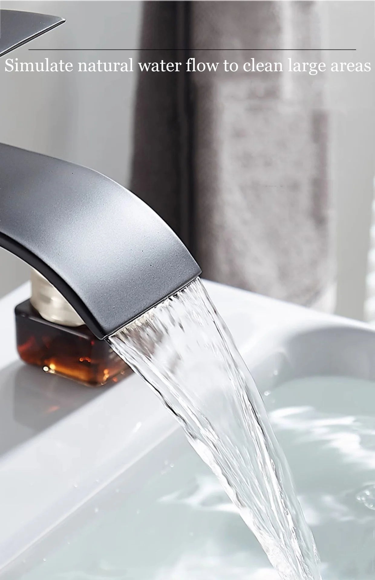 Stainless Steel Waterfall Basin Faucet with Dual Control - Smarsty
