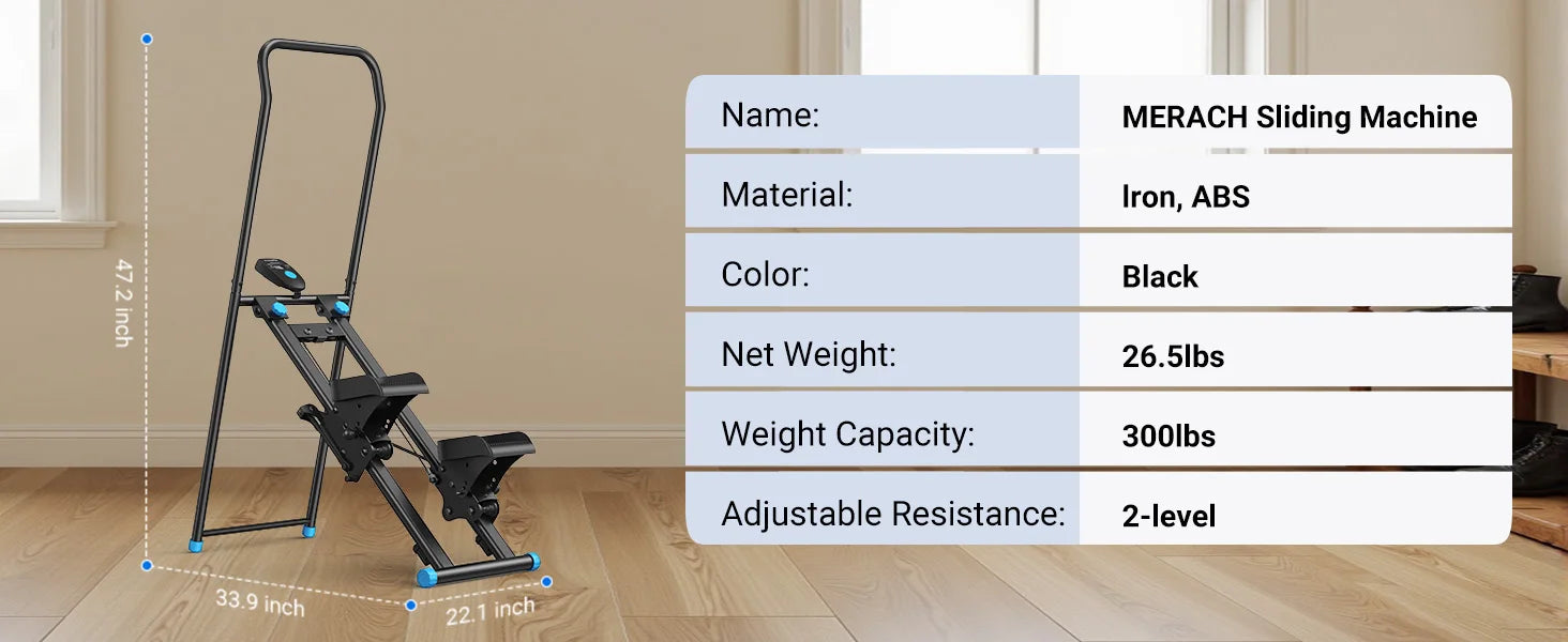 MERACH Stair Stepper for Home Gym Exercise New Version Vertical Climber Machine Full-Body Workout Compact Folding Cardio Stepper