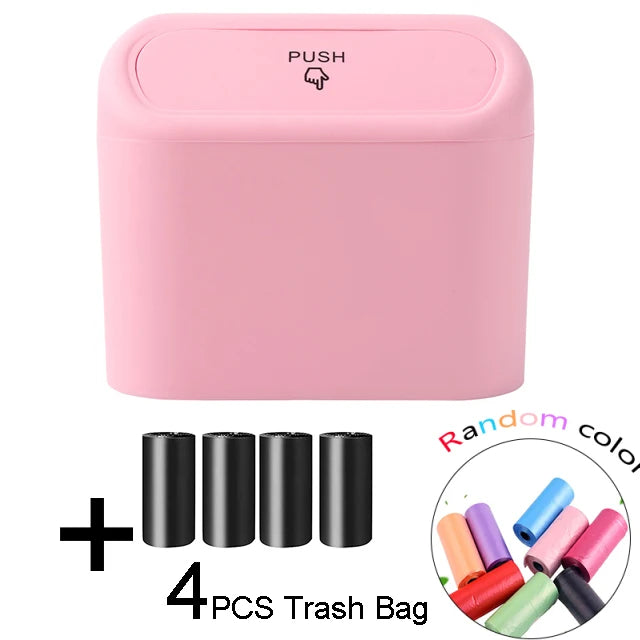 Portable Hanging Car Trash Can With Lid For Car Use - Smarsty