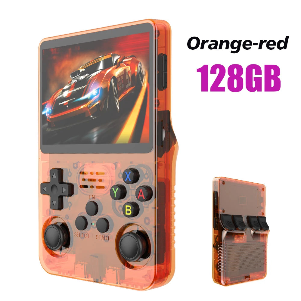 128G R36S Retro Handheld Video Game Console Linux System 3.5 Inch IPS Screen R35s Pro Portable Pocket Video Player 64GB Games - Smarsty