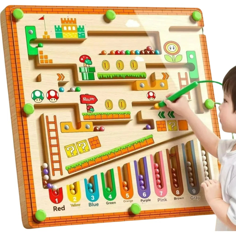 Children's Magnetic Maze Walking Ball Baby Concentration Training, Writing Logic Thinking 3-4 Year Old Early Education Puzzle To - Smarsty