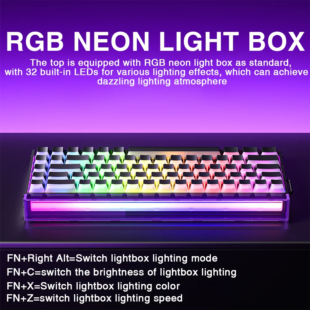 68 Key Magnetic Switch Keyboard Rapid Trigger RGB Wired