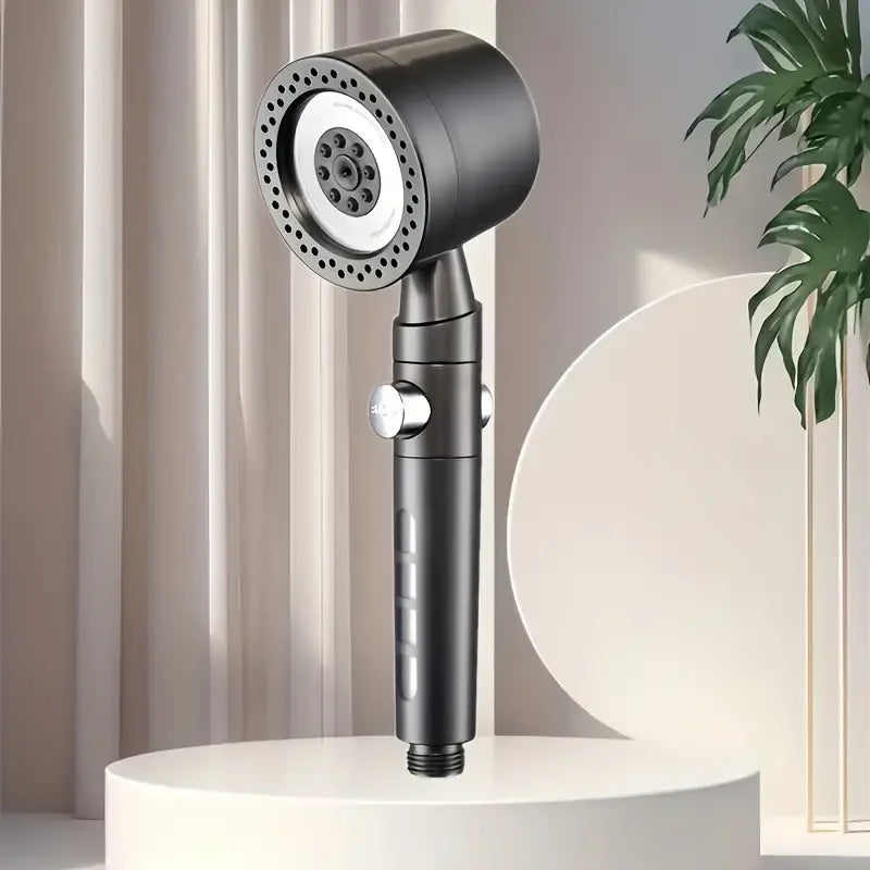 New High Pressure Water Saving Filter Shower Head 5 Modes Handheld Shower Head One Button Stop Bathroom Accessories Set - Smarsty