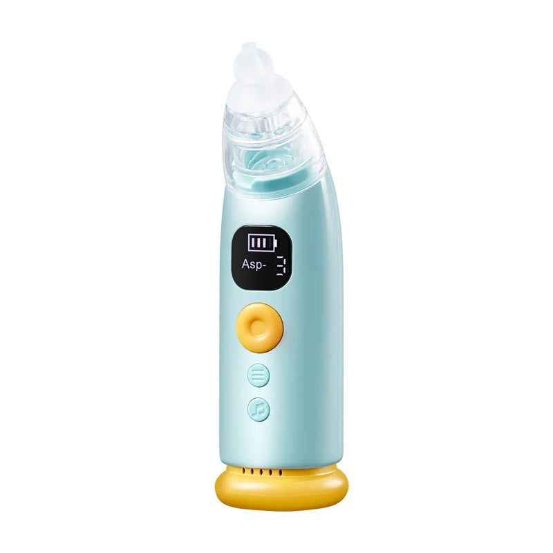 Electric Baby Nose Vacuum Cleaner Adjustable Infant Nasal Aspirator Rechargeable with 3 Silicone Nozzles for Newborns Toddlers - Smarsty