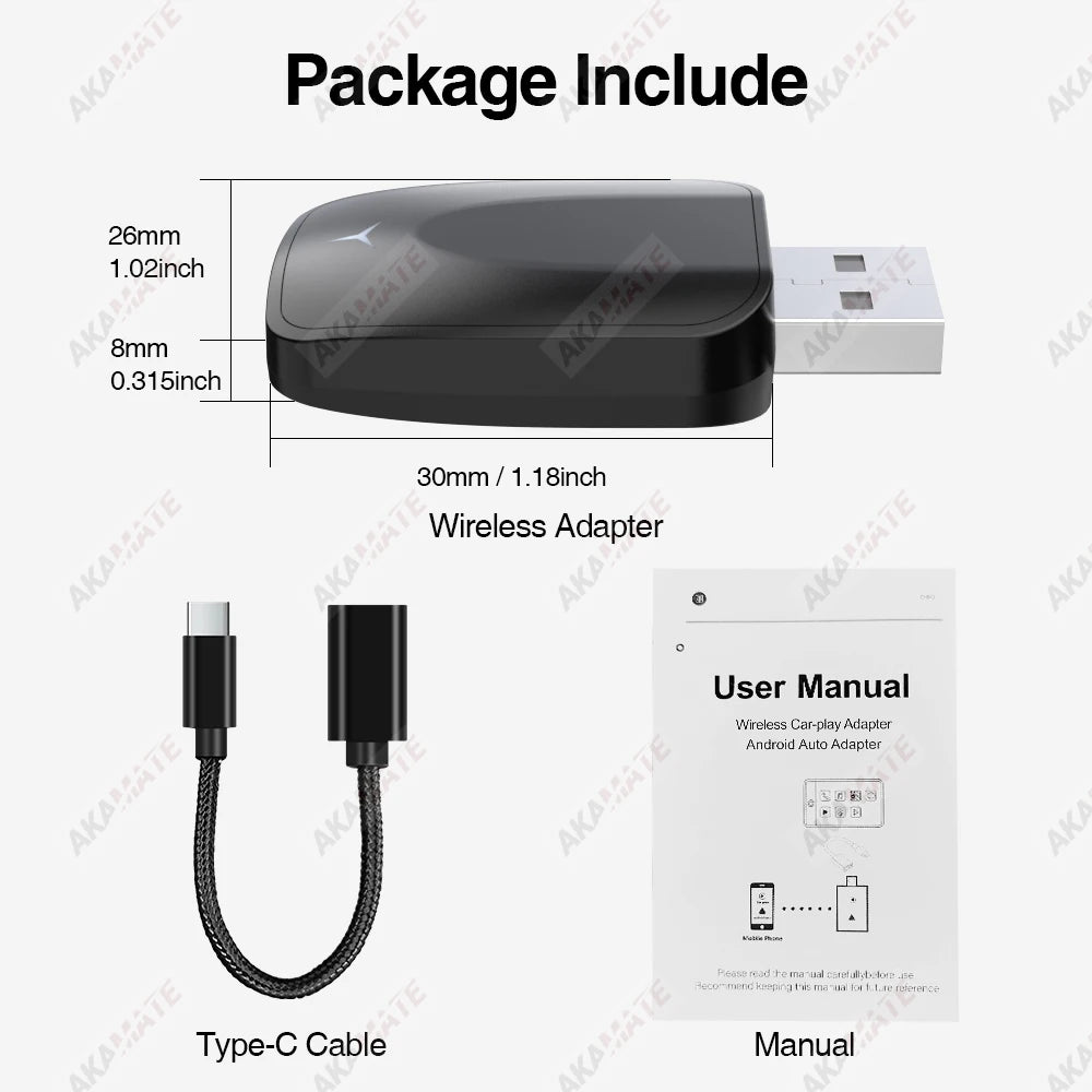 Wireless CarPlay Dongle 2 In 1 Android Auto Adapter - Smarsty