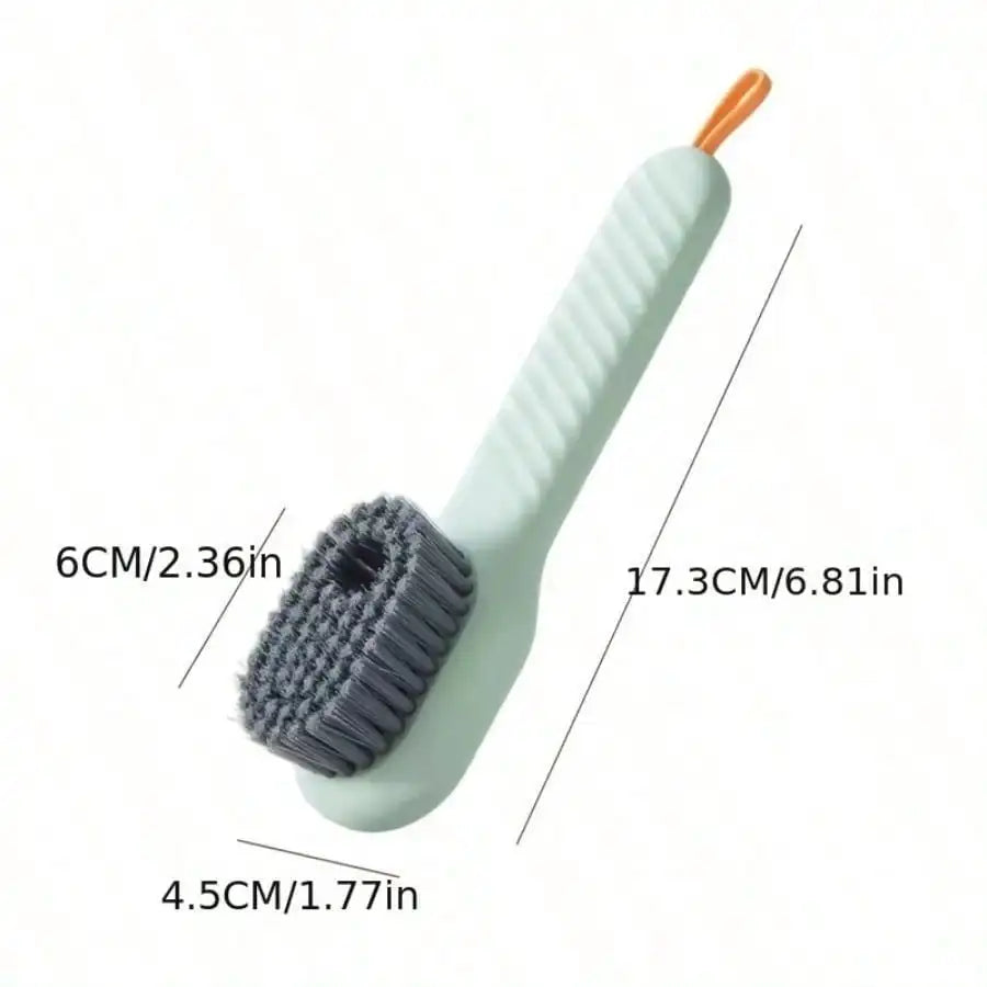 1 Piece Green Soft Bristled Shoe Brush with Ergonomic Handle, Suitable for Laundry, Footwear, and Home Cleaning - Smarsty