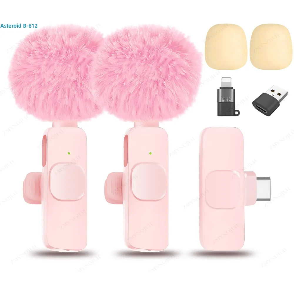 Wireless Lavalier Microphone for iPhone Android Audio Recording - Smarsty