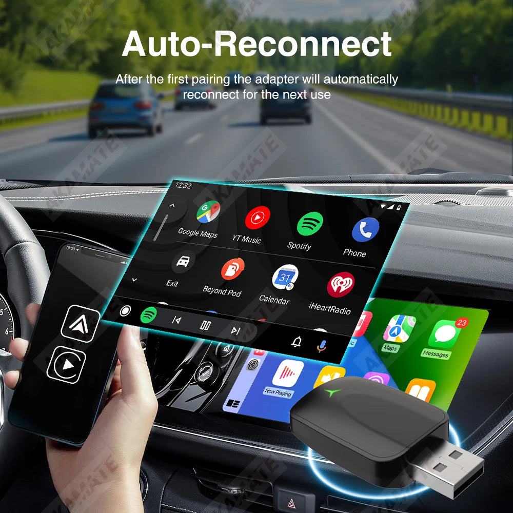 Wireless CarPlay Dongle 2 In 1 Android Auto Adapter - Smarsty