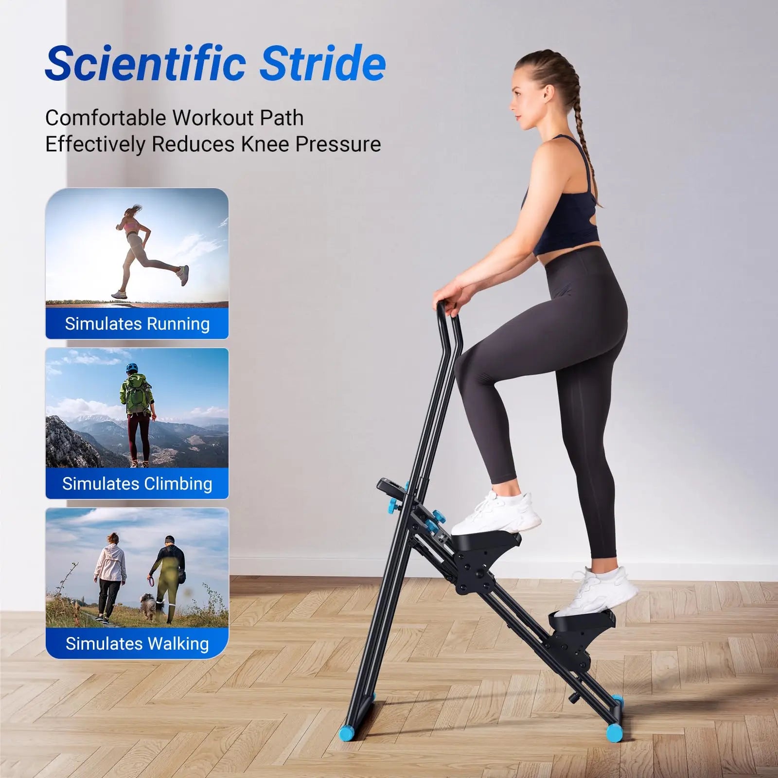 MERACH Stair Stepper for Home Gym Exercise New Version Vertical Climber Machine Full-Body Workout Compact Folding Cardio Stepper