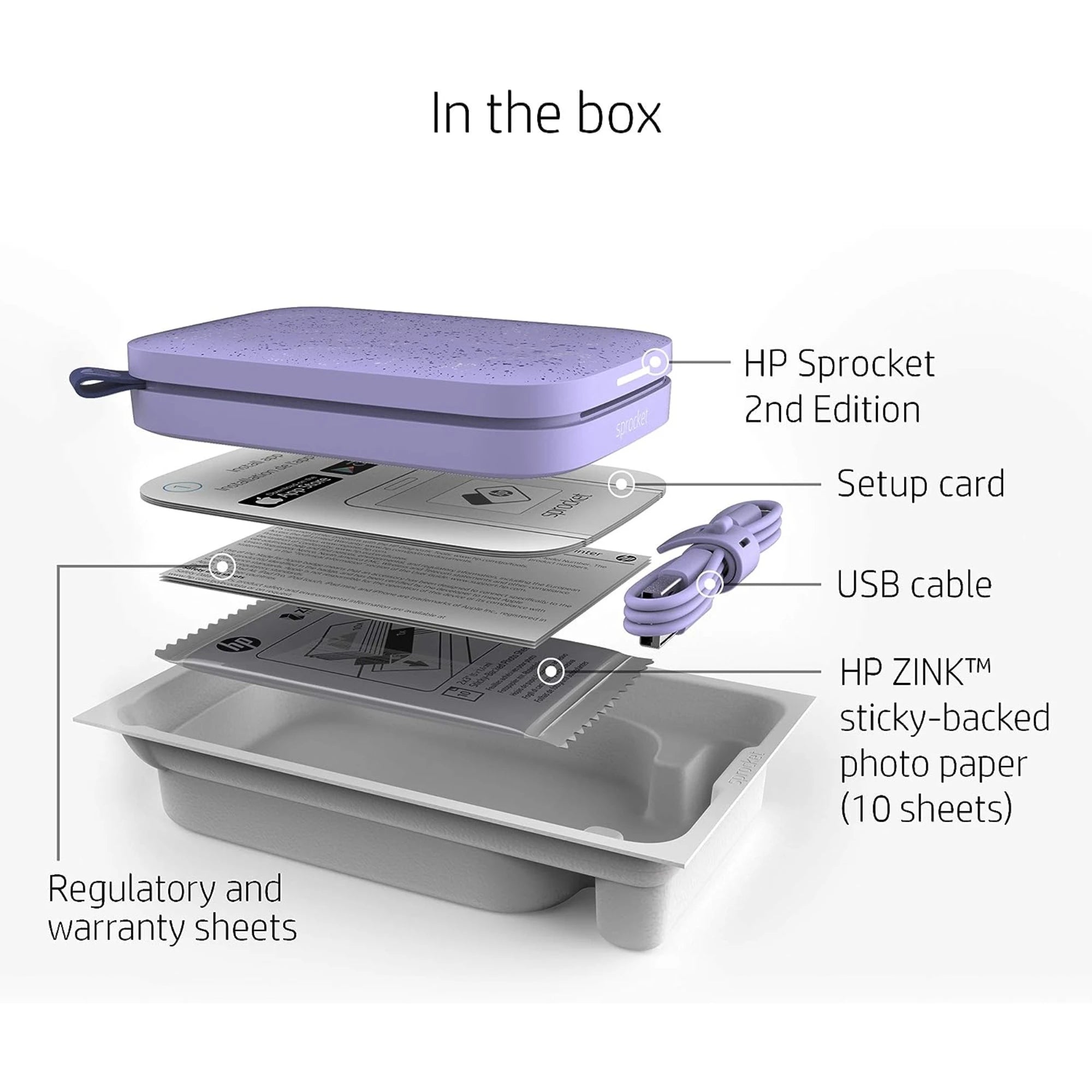 HP Sprocket Portable 2x3" Instant Photo Printer, Prints From iOS or Android Devices