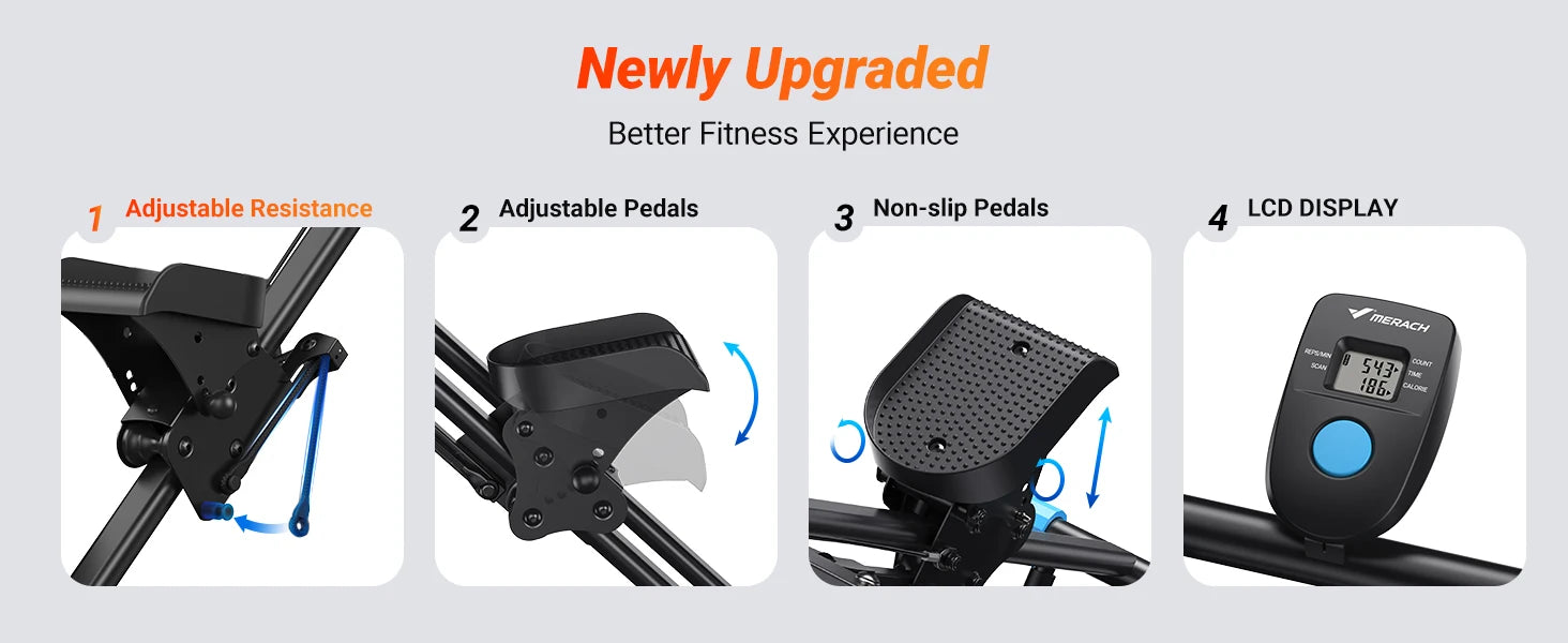 MERACH Stair Stepper for Home Gym Exercise New Version Vertical Climber Machine Full-Body Workout Compact Folding Cardio Stepper