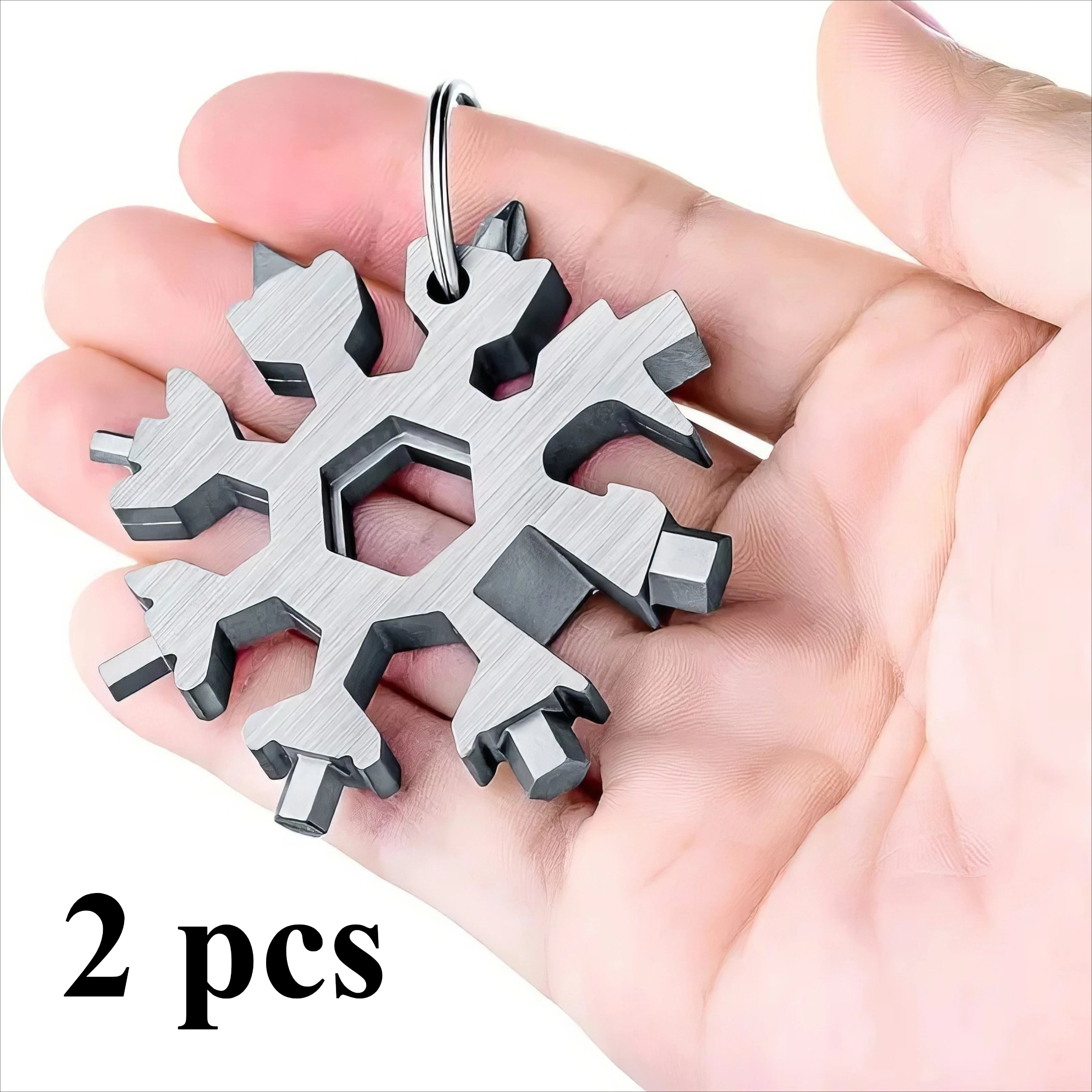 1/2 Snowflake Multi Functional Tool Silver, Unique Multi Functional Tool Screwdriver and Wrench, Gift for Men and Dad