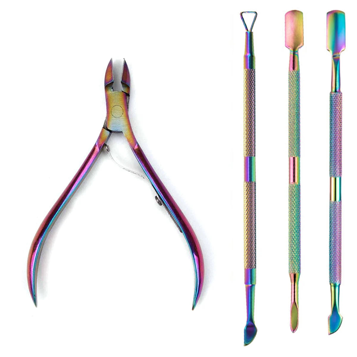 Professional Stainless Steel Nail Care Kit with Cuticle Scissors - Smarsty