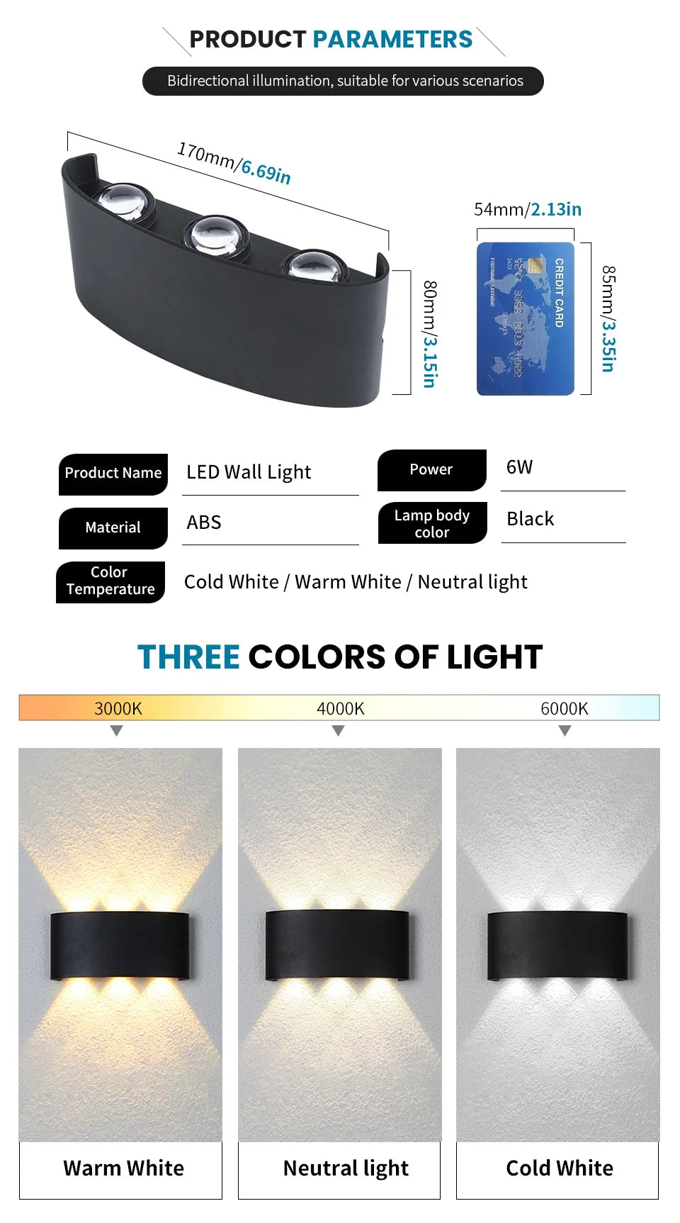 Modern LED Wall Light Waterproof for Home and Garden - Smarsty
