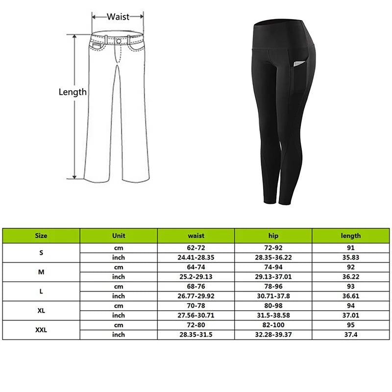 High Waist Elastic Workout Women Yoga Leggings Tummy Control Ruched Booty With Pocket Pants Seamless Gym Compression Tights - Smarsty