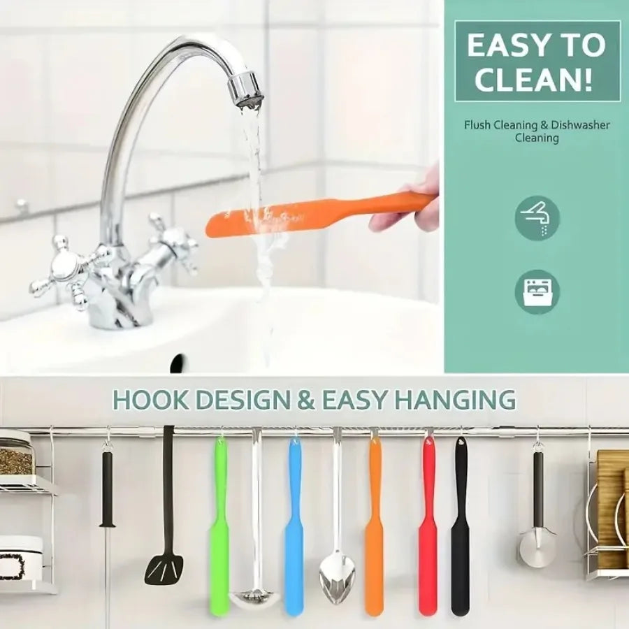 1 Piece Random Color Food Scraper, Non Stick Design, Heat-resistant, Kitchen Utensil, Suitable for Home and Professional Baking - Smarsty