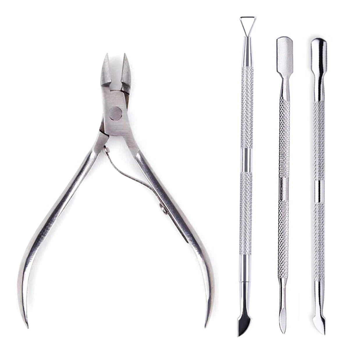 Professional Stainless Steel Nail Care Kit with Cuticle Scissors - Smarsty