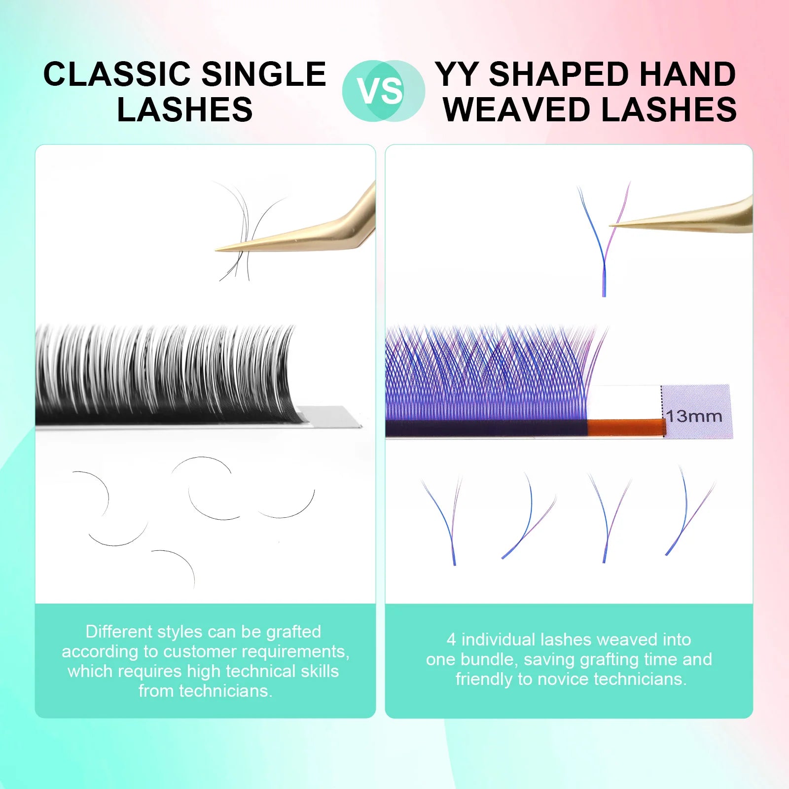 NAGARAKU YY Shape Premium Eyelash Extensions for Natural Look - Smarsty