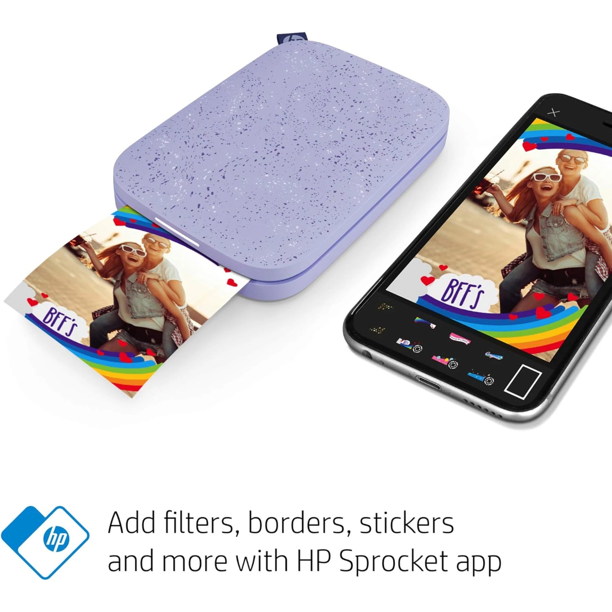 HP Sprocket Portable 2x3" Instant Photo Printer, Prints From iOS or Android Devices