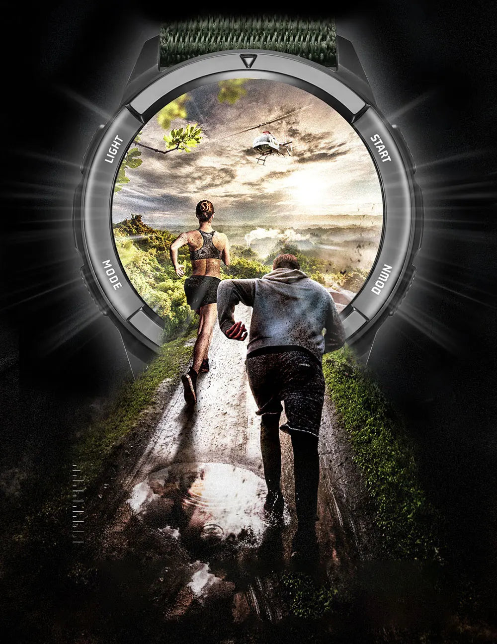 North Edge Alps Men's Waterproof Digital Sports Watch - Smarsty