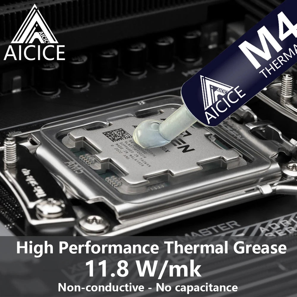M4 Thermal Paste Processor 4g 11.8W/M-k For CPU GPU Printer HeatSink Cooling Cooler Thermal Grease Compound Silicone - Smarsty