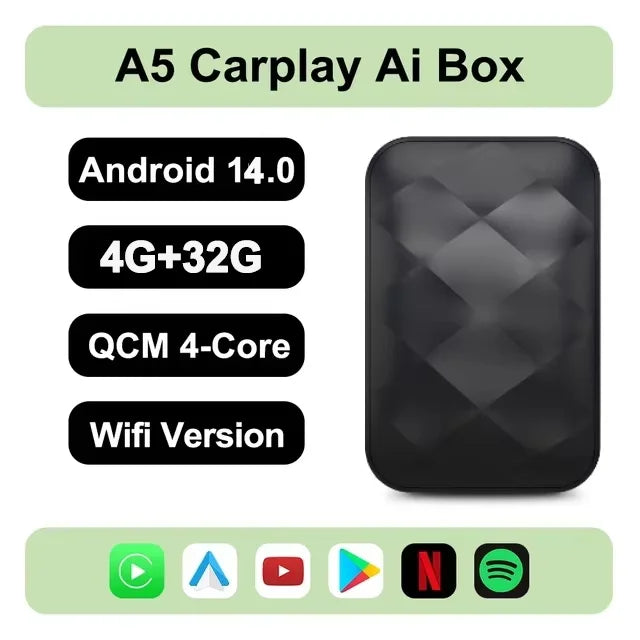 3IN1 Android14 Wireless Carplay Android Auto 2025 NewAdapter Upgrade Plug&Play For Youtube Netflix Dongle Wireless Car AI TV BOX - Smarsty