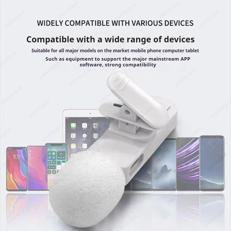 Wireless Lavalier Microphone for iPhone Android Audio Recording - Smarsty
