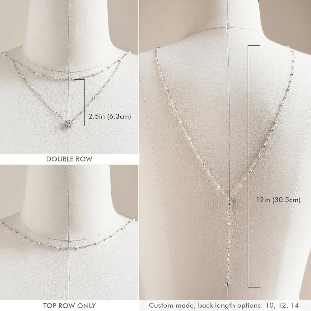 Elegant Pearl Back Chain Jewelry for Brides - Smarsty