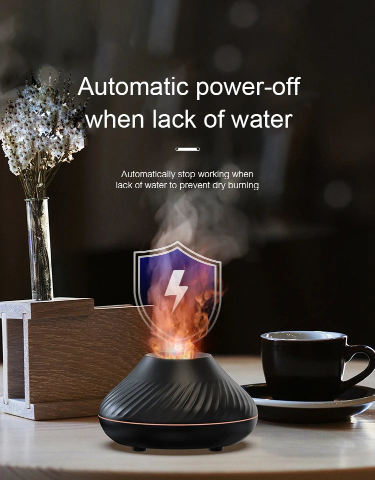 Portable Essential Oil Diffuser with Color Flame Feature - Smarsty