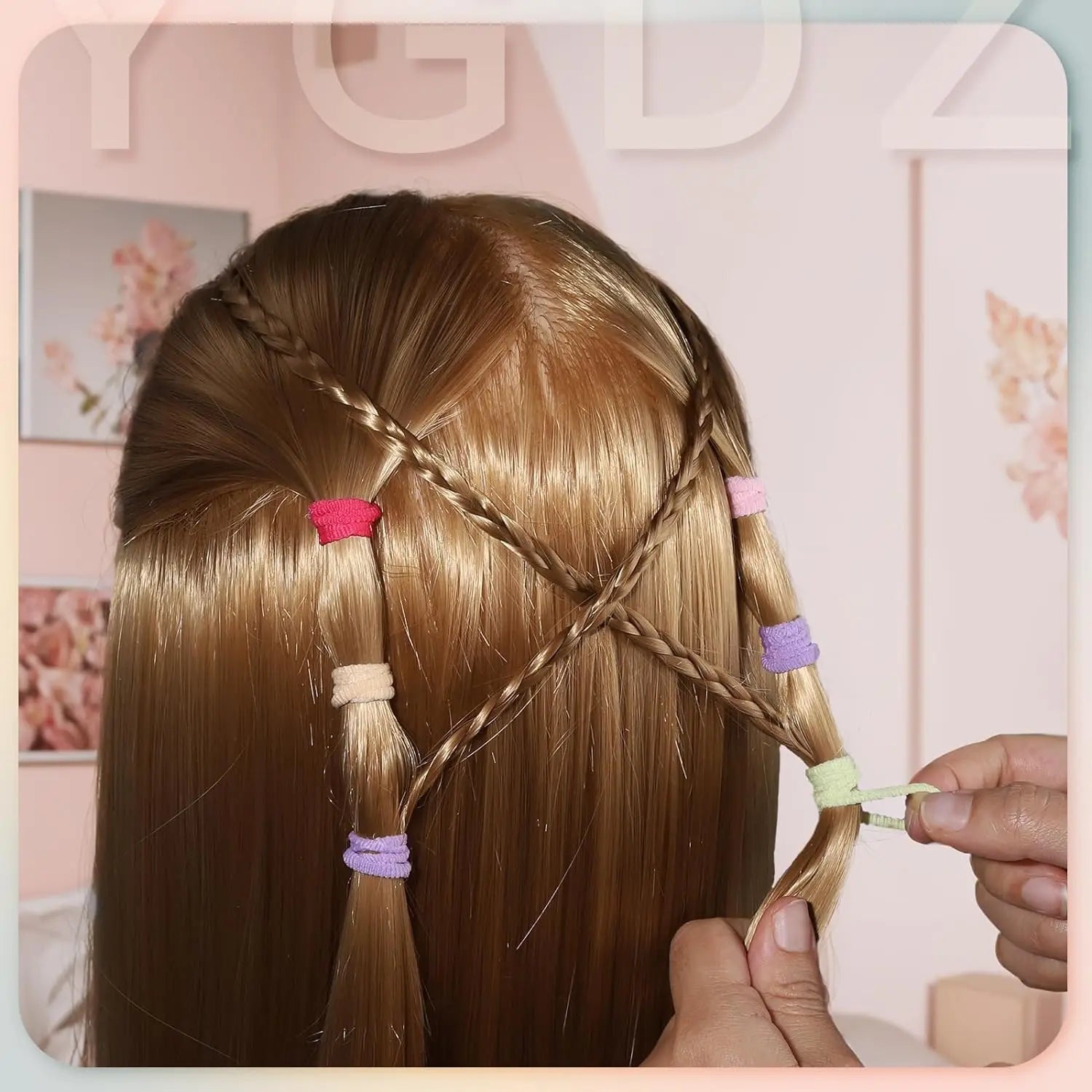 Colorful Nylon Elastic Hair Ties 100 Pack Gentle No Damage - Smarsty