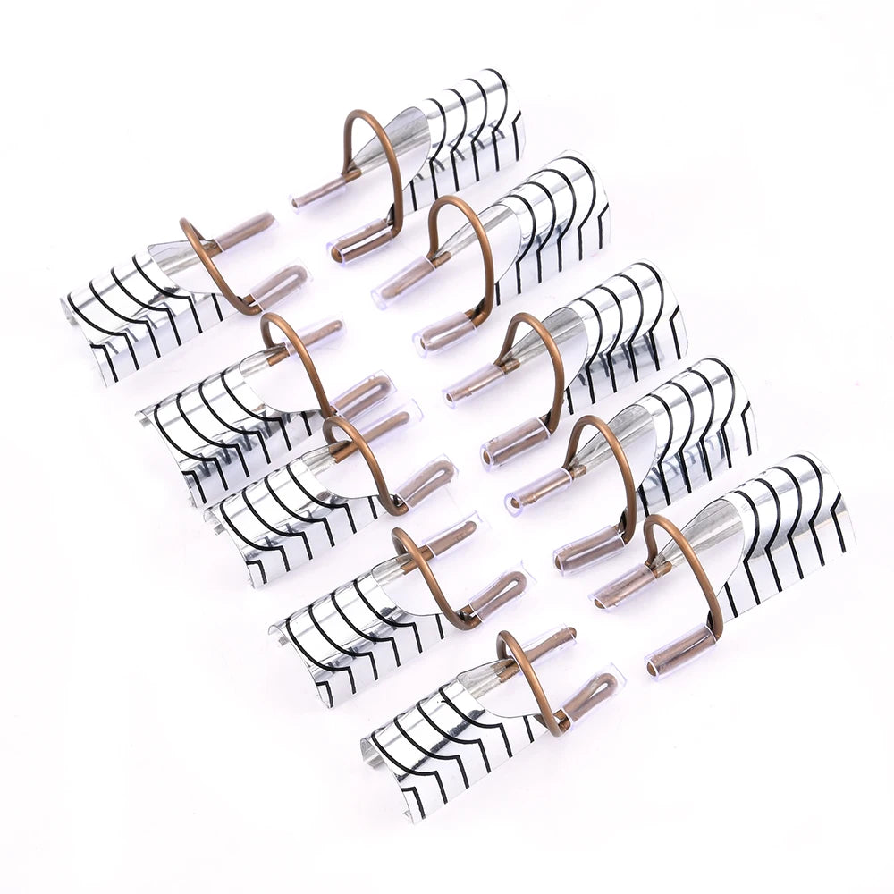 10 Pcs Reusable Aluminum Nail Extension Forms for Manicure - Smarsty