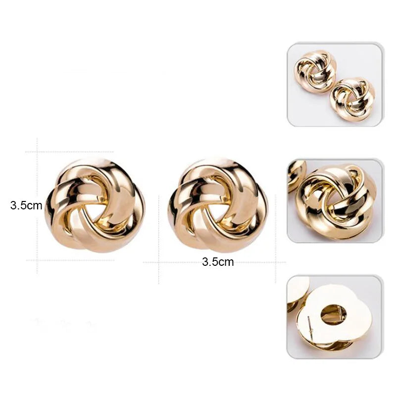 Gold Metal Drop Earrings with Irregular Heart Design for Women - Smarsty