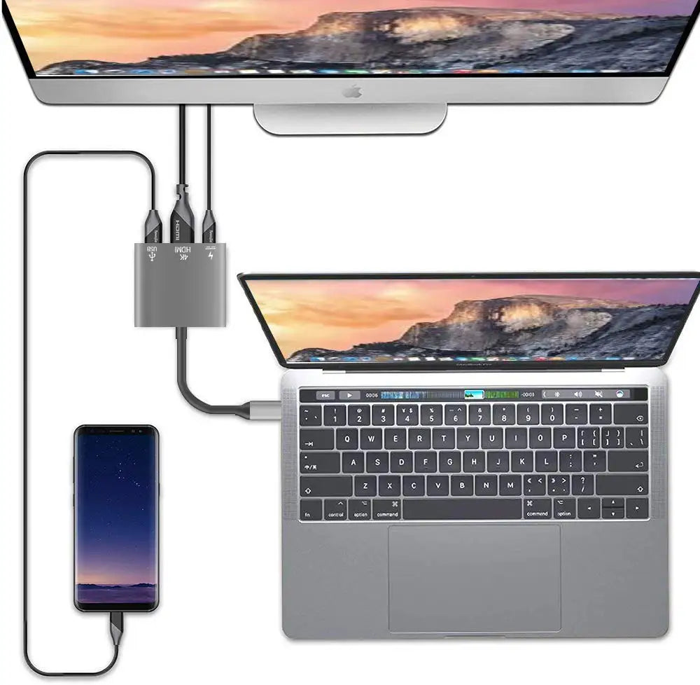 USB C Hub 4K HDMI Adapter With Multiport Thunderbolt