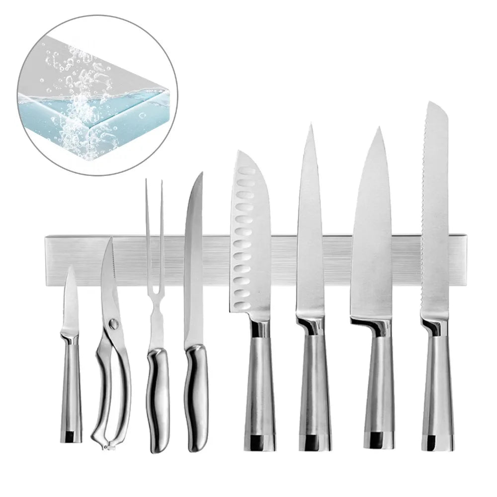 40CM 50CM Stainless Steel Knife Stand Magnetic Knife Holder Wall Block Storage Rack for Knives Kitchen Accessories Organizer