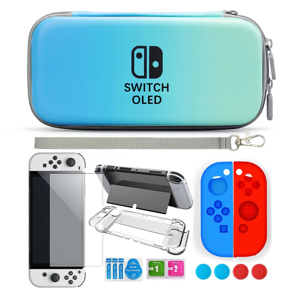 Nintendo Switch Oled Hard Shell Travel Case Bundle - Smarsty