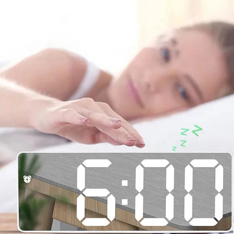 Acrylic Digital Alarm Clock with Voice Control Feature - Smarsty