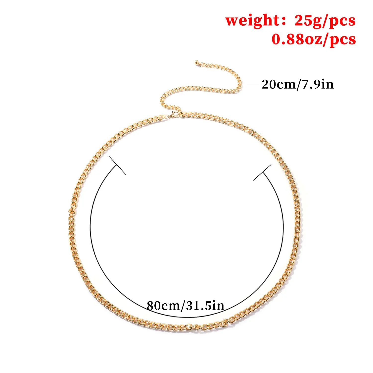 Summer Beach Metal Body Chain Waist Jewelry for Women - Smarsty