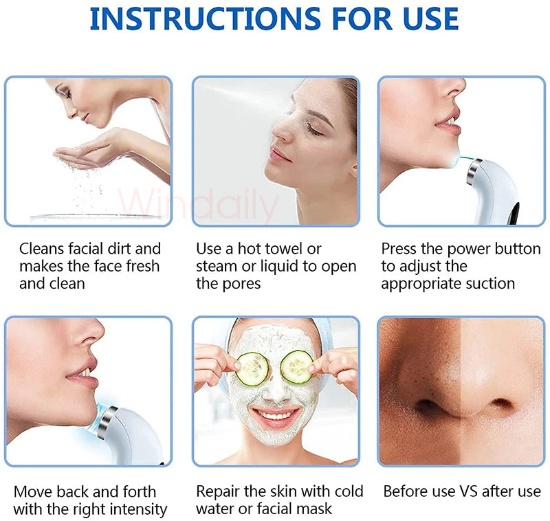 2025 Rechargeable Blackhead Remover Pore Vacuum Cleaner - Smarsty