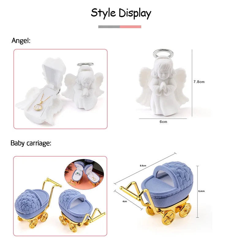 Lovely Velvet Jewelry Box for Rings and Earrings Display - Smarsty