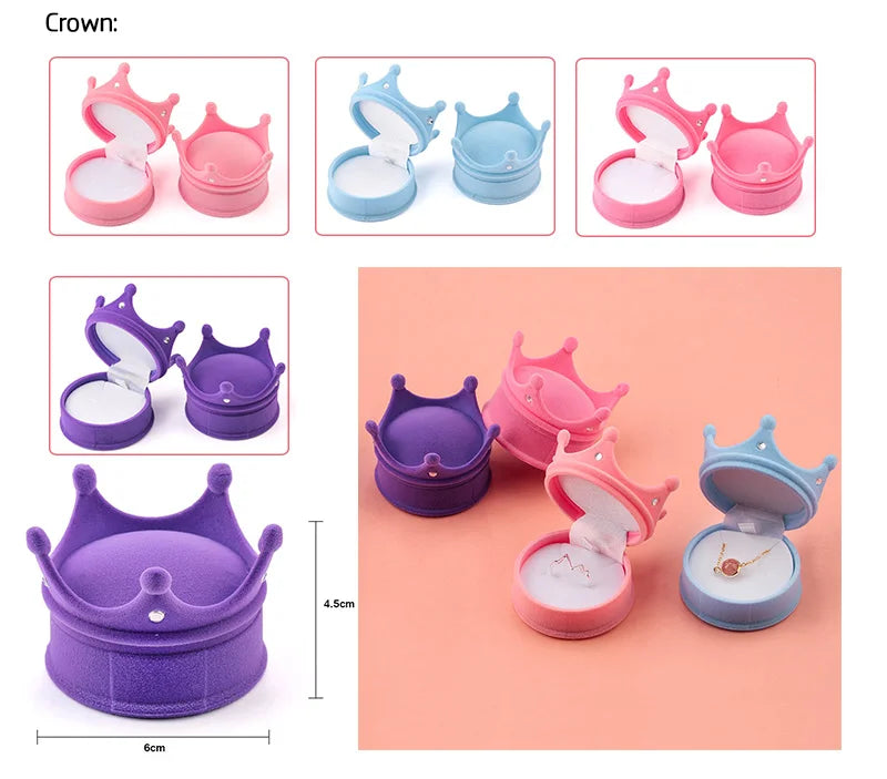 Lovely Velvet Jewelry Box for Rings and Earrings Display - Smarsty