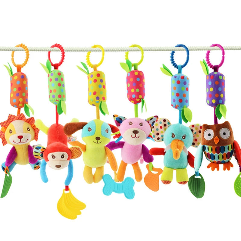 Newborn Baby Plush Stroller Toys Baby Rattles Mobiles Cartoon Animal Hanging Bell Educational Baby Toys 0-12 Months Speelgoed by Smarsty