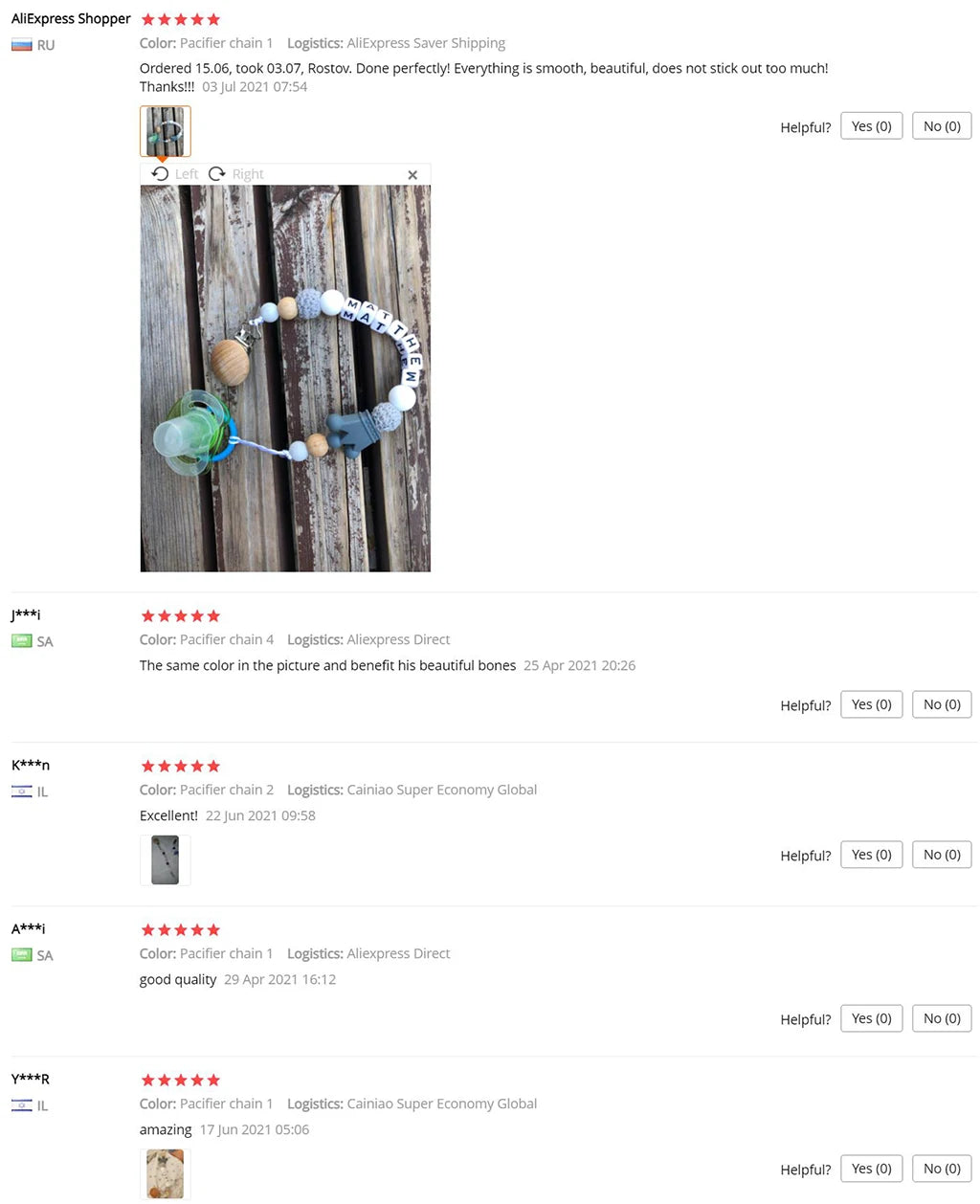 NEW Custom Personalized Name Pacifier Clip Handmade Beech Wooden Chain Silicone Crown Holder Soother Baby Teething Toy Chew Gift by Smarsty