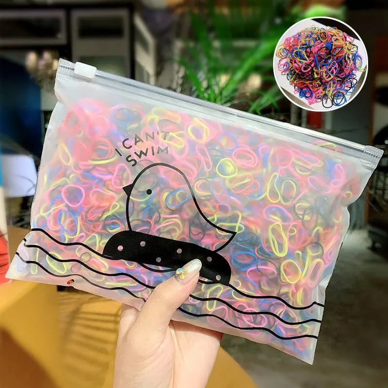 1000 Pack Girls Colorful Small Elastic Hair Bands Disposable - Smarsty