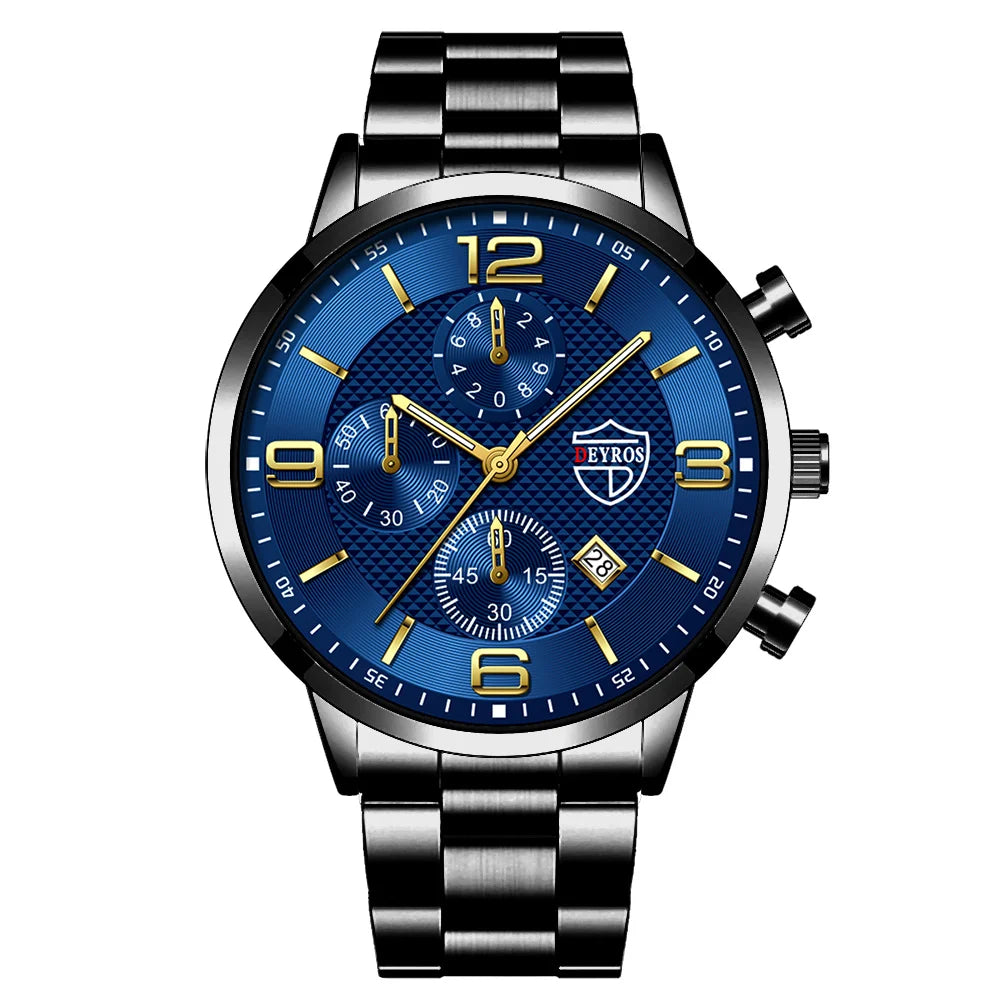 Luxury Stainless Steel Quartz Watch for Men - Smarsty