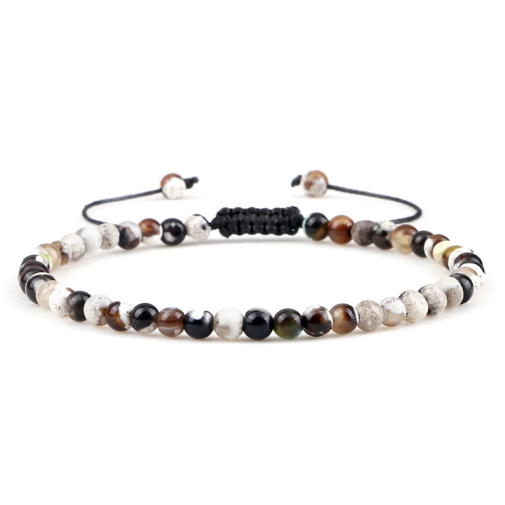 Adjustable Lava Stone Beaded Bracelet for Chakra Healing - Smarsty