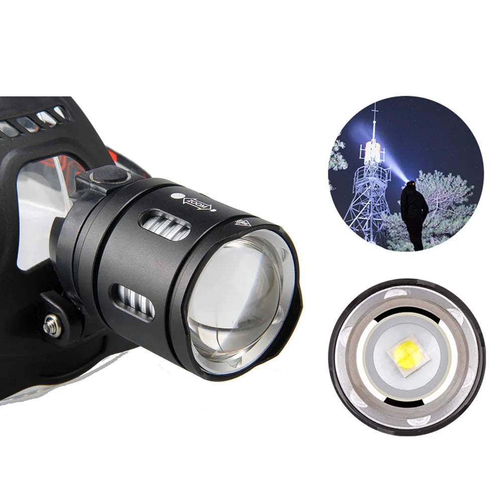 Powerful XHP70.2 XHP50.2 Led Headlamp Headlight Zoom Head Lamp Flashlight Torch 18650 battery USB Rechargeable Fishing Lantern by Smarsty