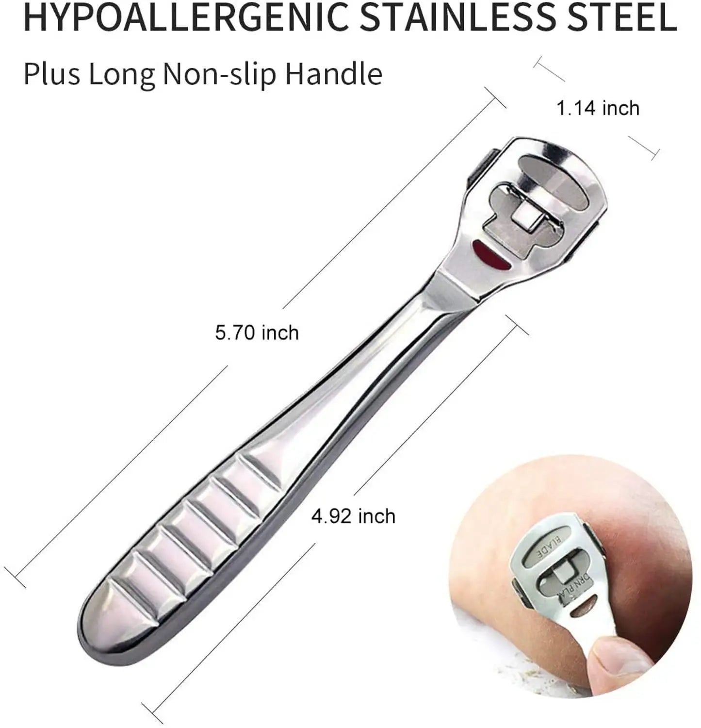 Stainless Steel Foot Callus Shaver for Smooth Skin - Smarsty